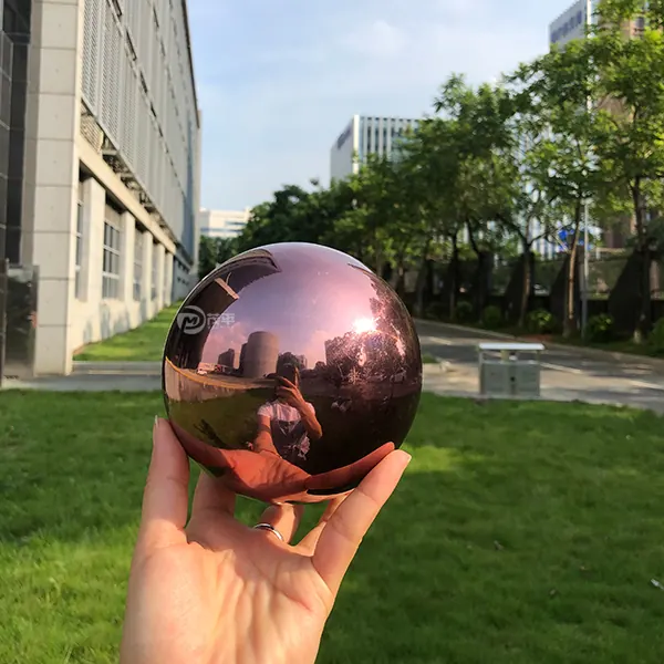 Colored Stainless Steel Hollow Sphere Outdoor Garden Gazing Ball view 4
