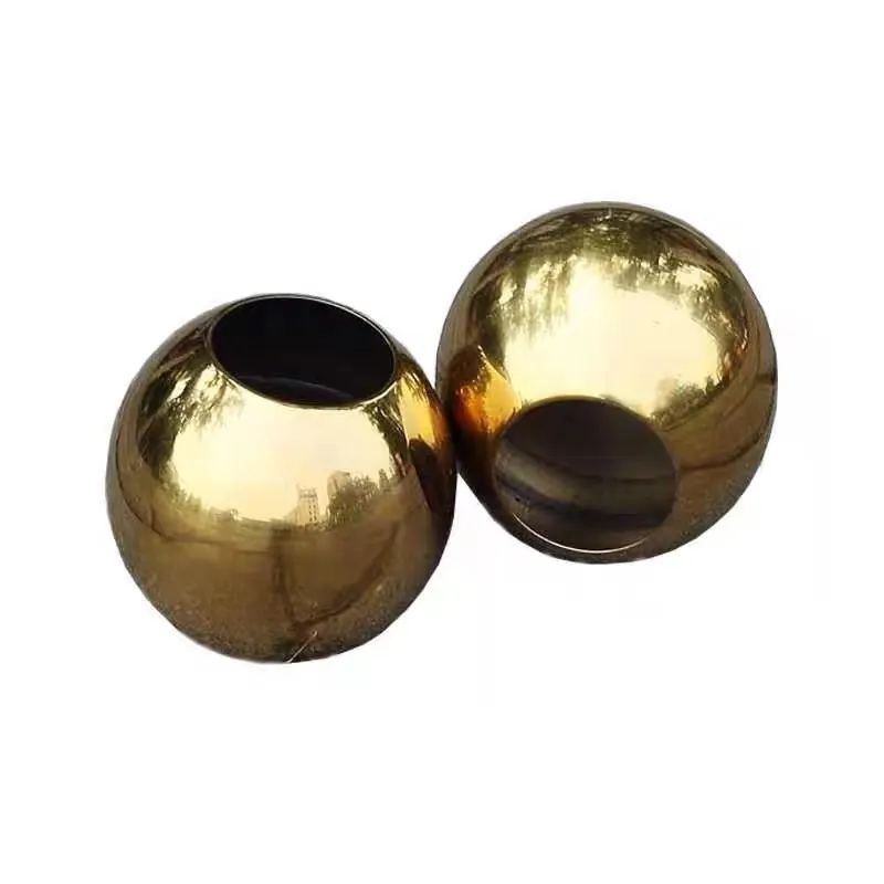 Golden Drilling Hole Stainless Steel Spheres
