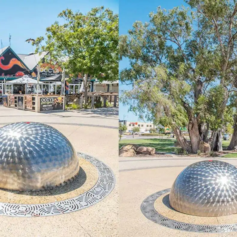 Large Steel Hemispheres view 2