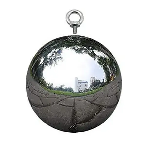 Stainless Steel Gazing Mirror Ball with Hanging Hook