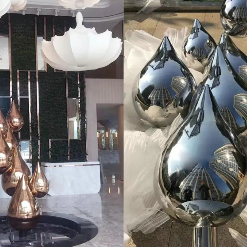 Stainless Steel Tear Drop Sculptures view 4