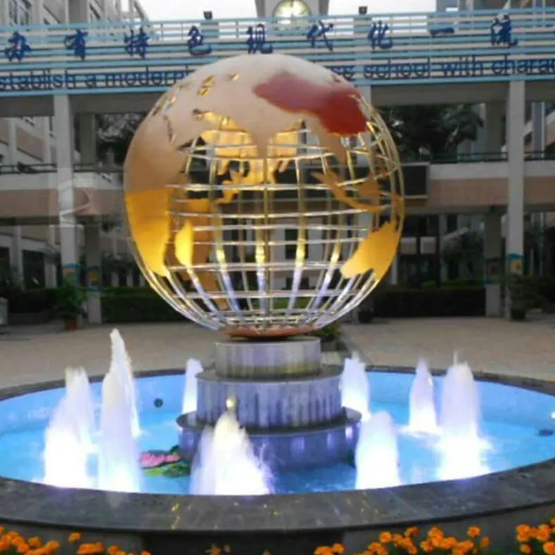 Stainless Steel World Globe view 2