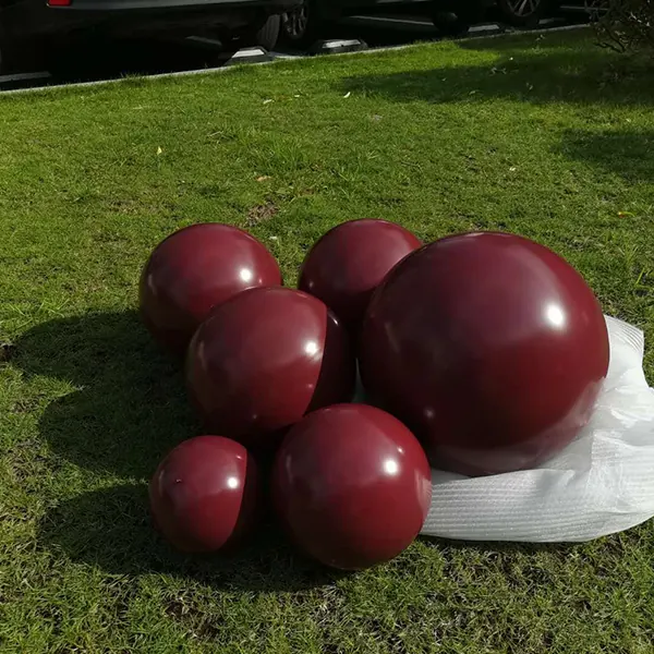 Wine Red Matte Finish AISI 304 316 Stainless Steel Sphere Metal Ball with Hook view 2