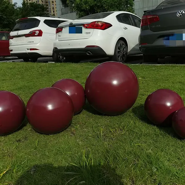 Wine Red Matte Finish AISI 304 316 Stainless Steel Sphere Metal Ball with Hook view 3