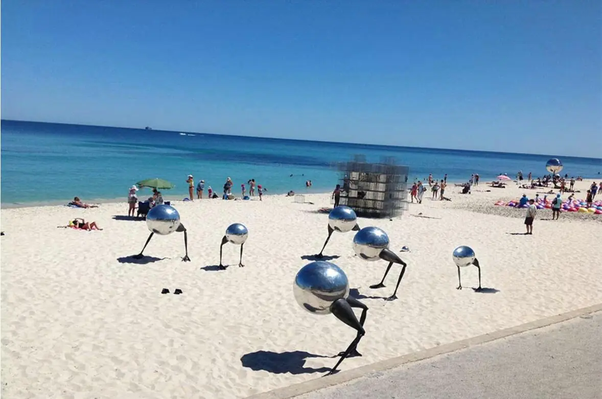 Large Aluminium Spheres Sculpture By The Sea Cottesloe