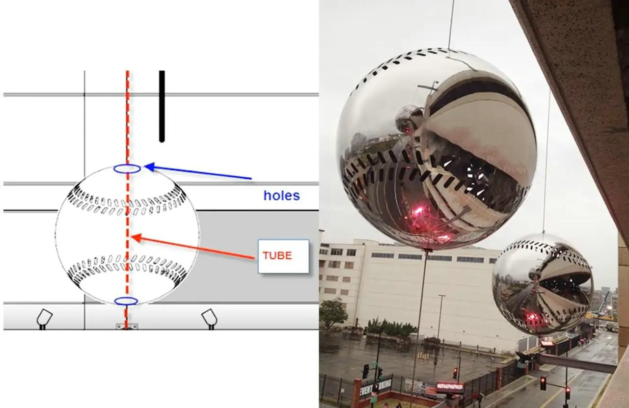 Large Stainless Steel Baseball For Nationals Park photograph 10