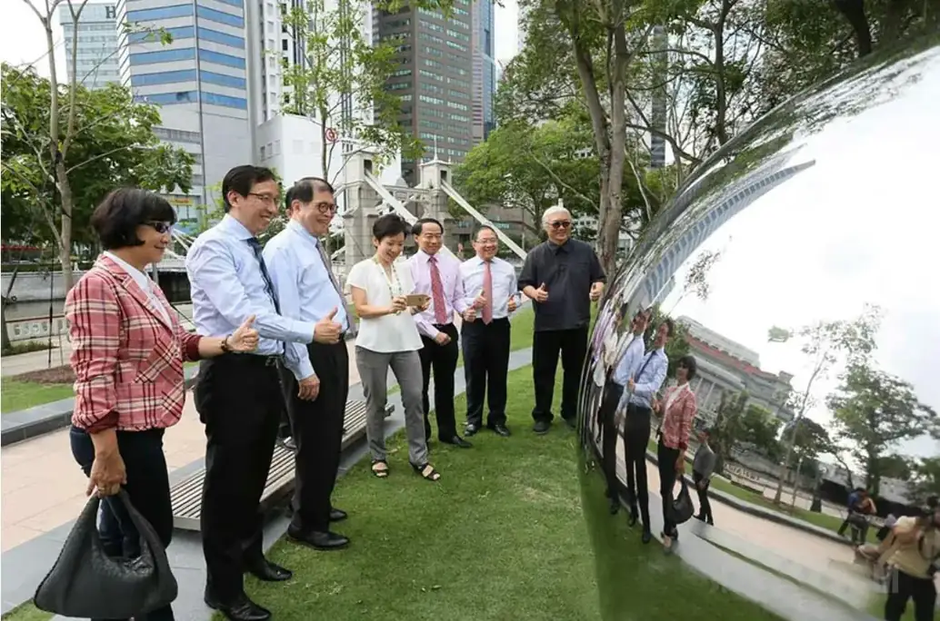 Large Stainless Steel Gazing Globes Installed In Singapore photograph 2