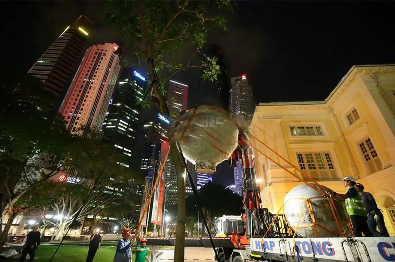 Large Stainless Steel Gazing Globes Installed In Singapore photograph 7