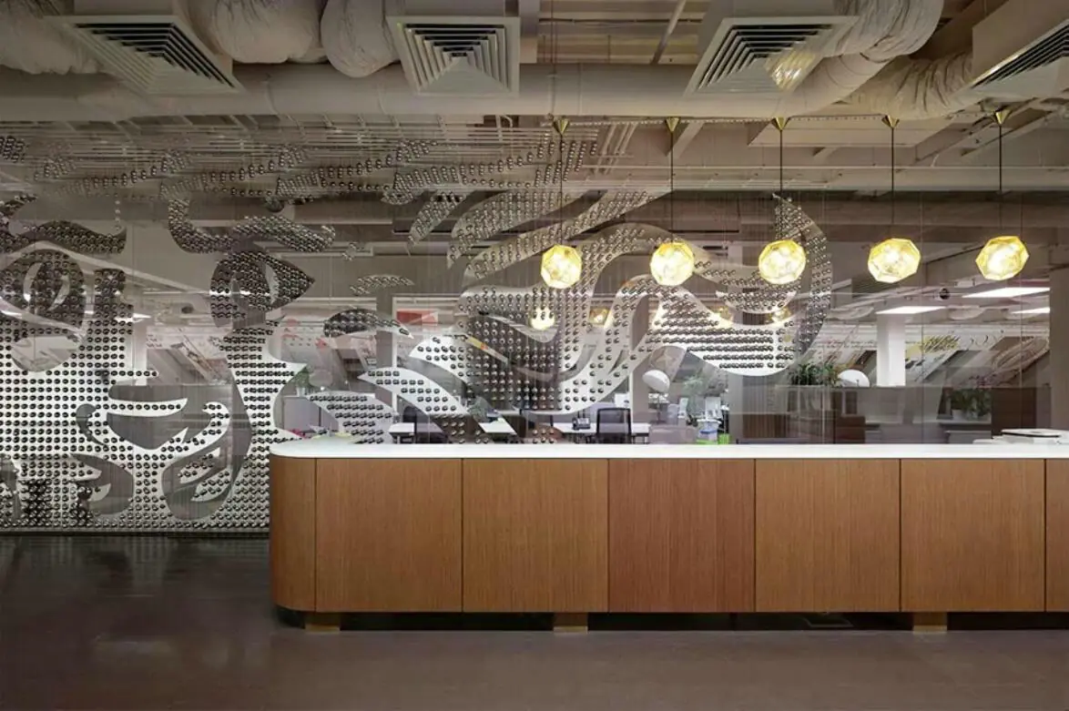 Suspended Hollow Stainless Steel Spheres For Publicis Russia photograph 4