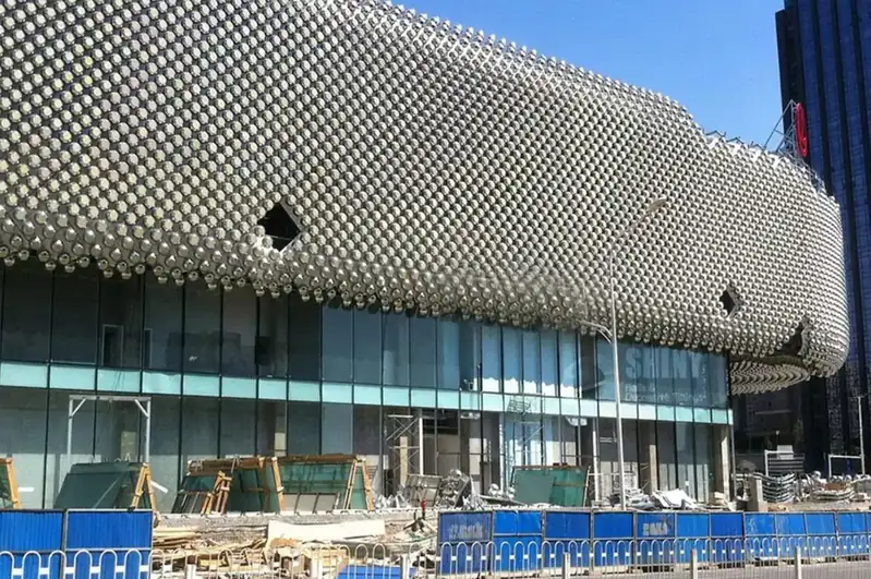 Wanda Plaza Facade Design With Illuminated Hollow Steel Balls photograph 2