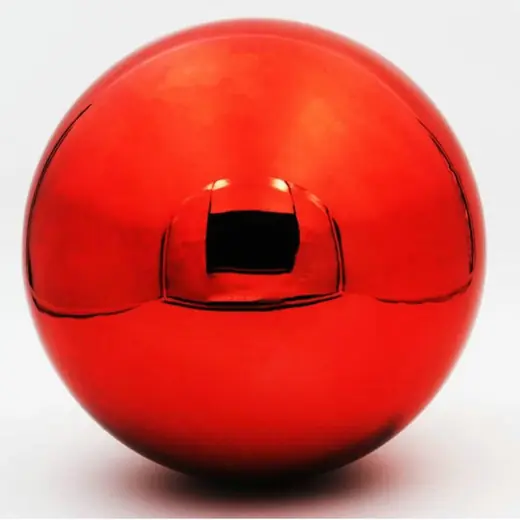 200mm Red Stainless Steel Gazing Ball