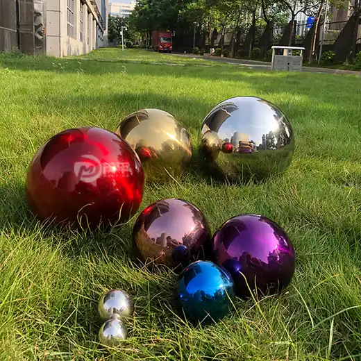 Colored Stainless Steel Hollow Sphere Outdoor Garden Gazing Ball