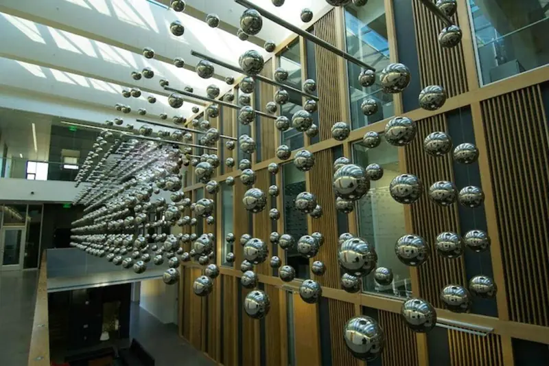 Floating Steel Ball Sculpture