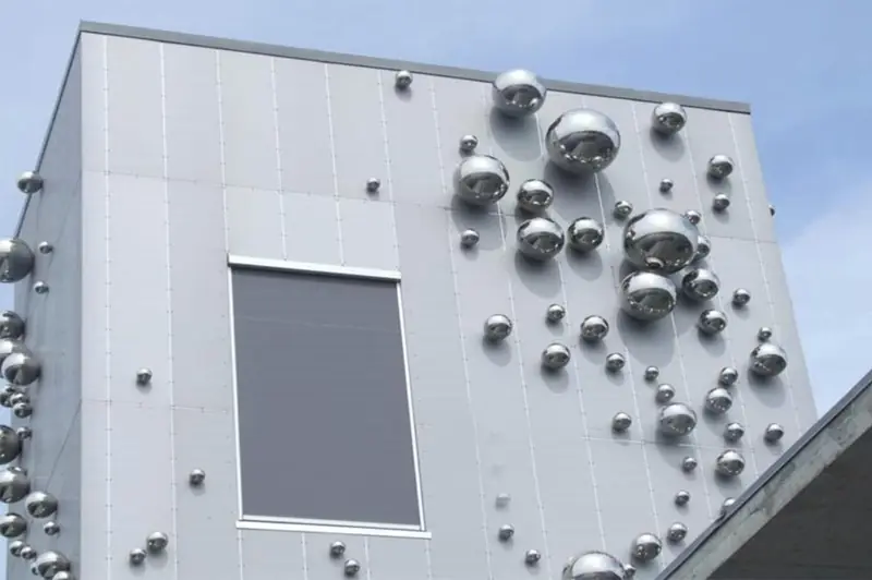 Hollow Steel Balls Wall In Norway
