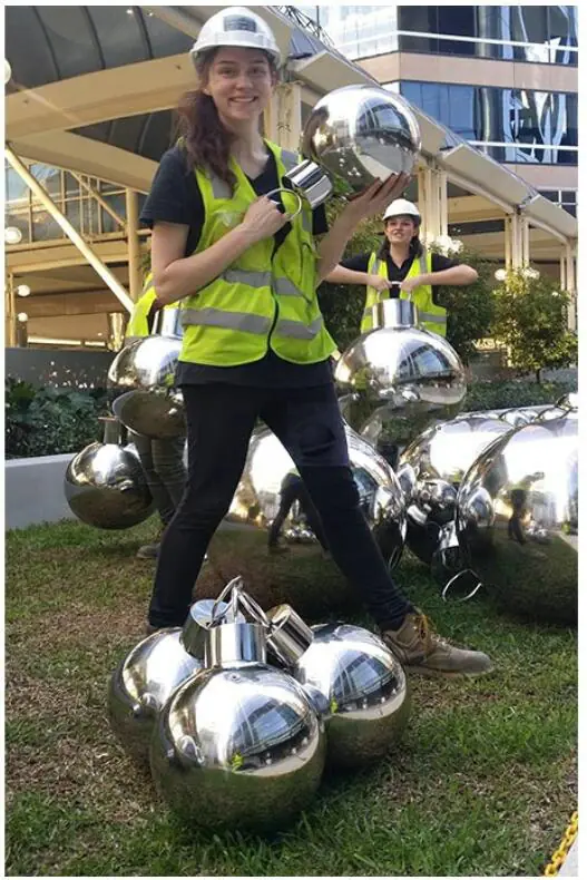 Stainless Steel Gazing Ball For Christmas