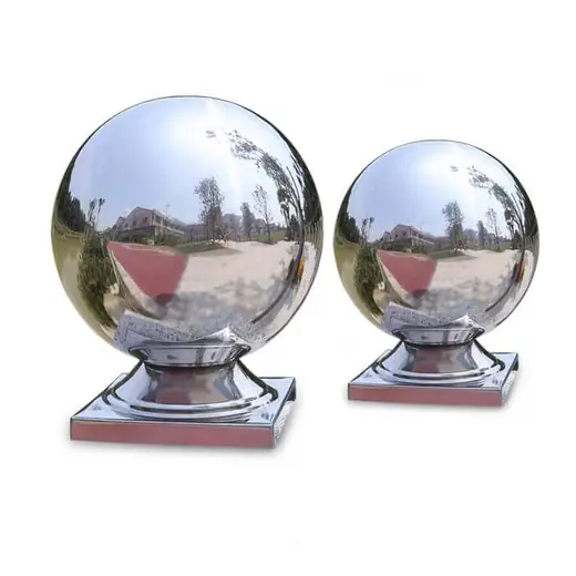 Silver Stainless Steel Sphere with Stand
