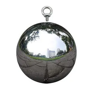 Stainless Steel Gazing Mirror Ball with Hanging Hook