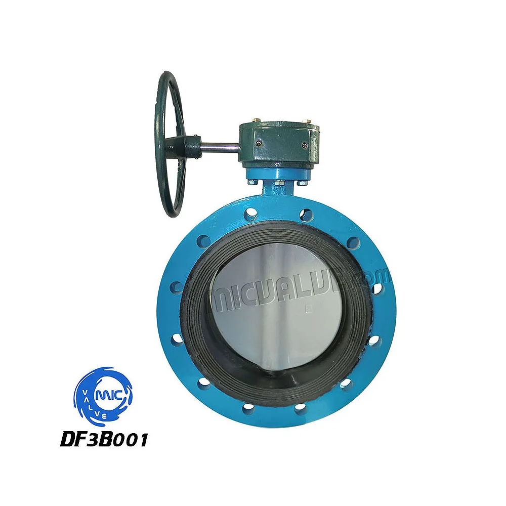 Concentric Flange Butterfly Valve[Nylon Coated Disc & Gearbox] — DF3B001