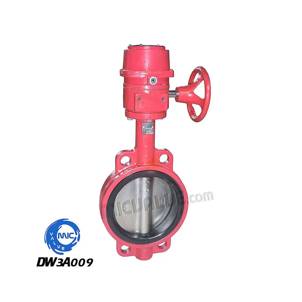 Wafer Butterfly Valve[Fire Signal Wormgear] — DW3A009