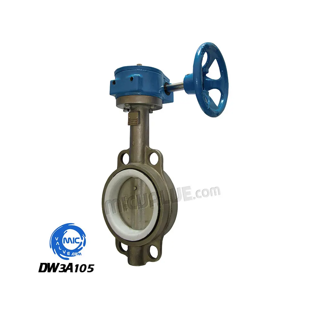 Wafer Butterfly Valve with Pin [PTFE seat] — DW3A105