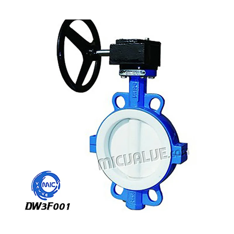 Wafer Butterfly Valve[PTFE Coated Disc & Gearbox] — DW3F001