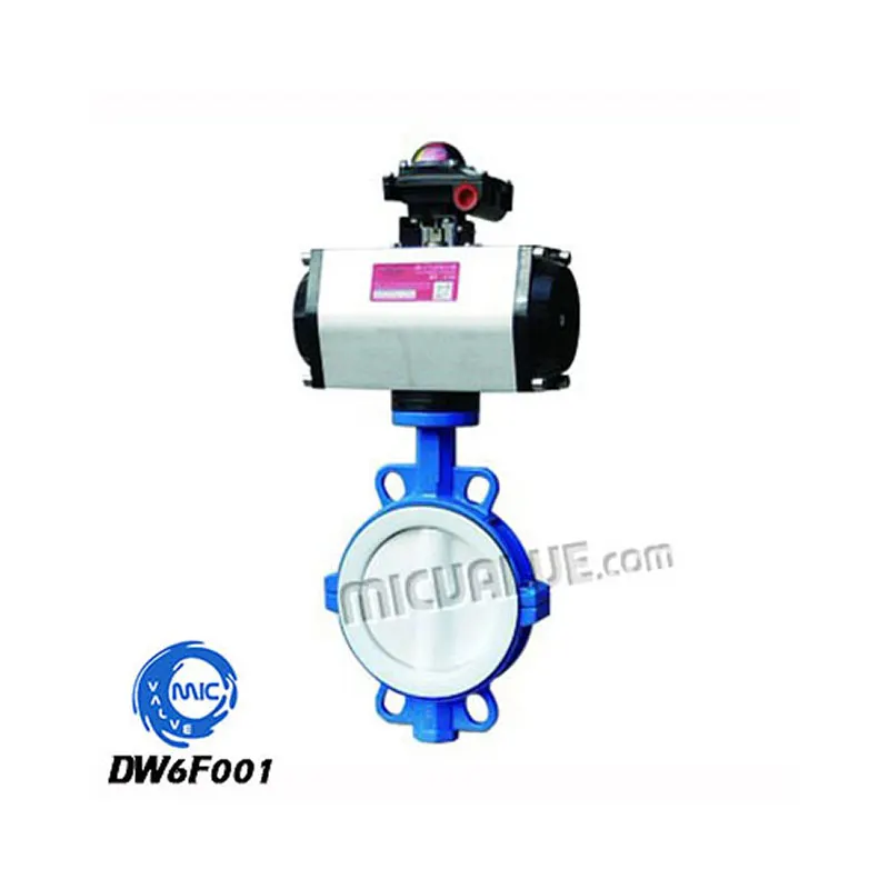 Wafer Butterfly Valve[PTFE Coated Disc & Pneumatic Actuator] — DW6F001