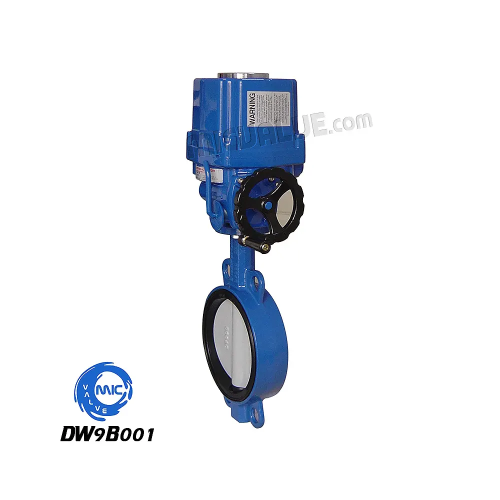 Wafer Butterfly Valve[Electric Actuator with Hand Wheel & Nylon Coated Disc] — DW9B001