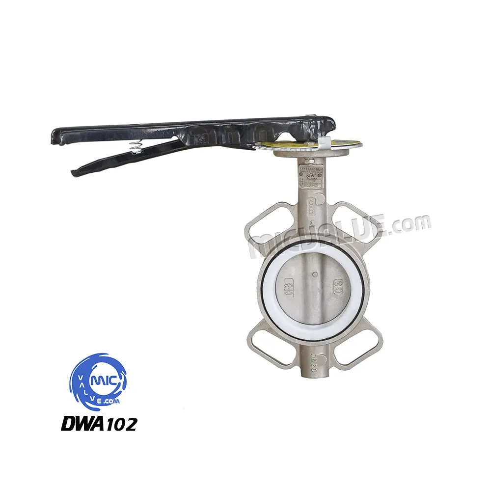 Wafer Butterfly Valve with Pin [PTFE seat] — DWA102
