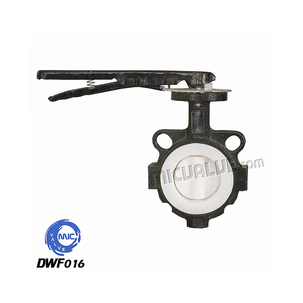 Wafer Butterfly Valve[PTFE Coated Disc & 2holes] — DWF016