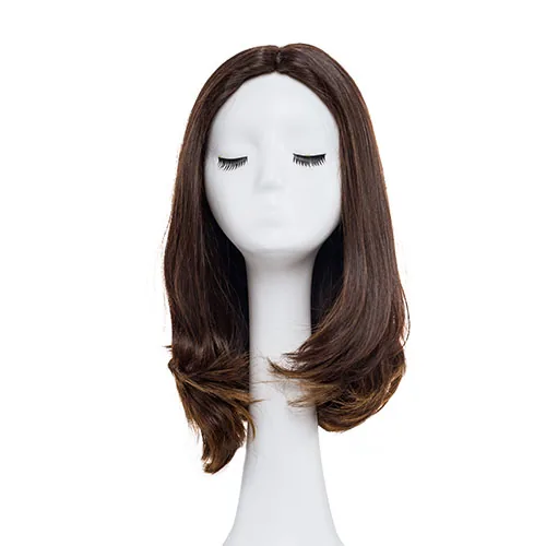 Wig5 human hair wig on a mannequin head front view