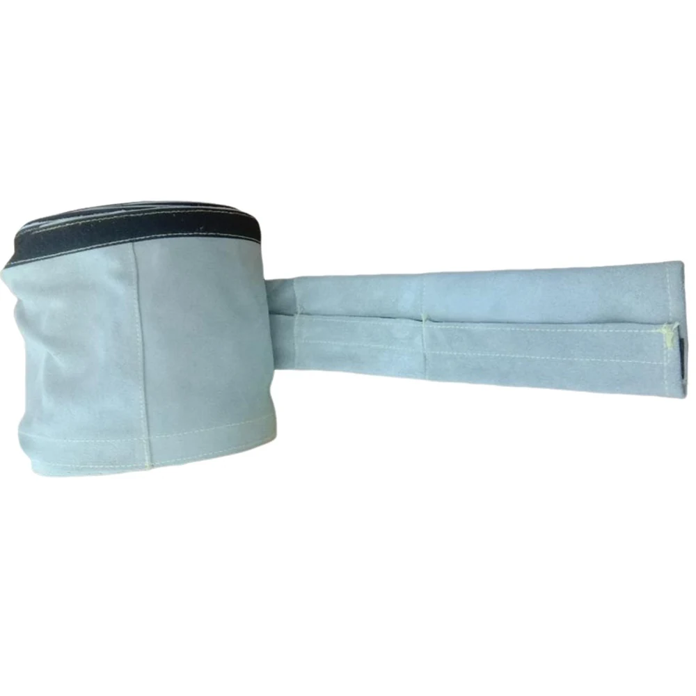 MS-208-G10 leather welding cable cover fitted over a welding lead