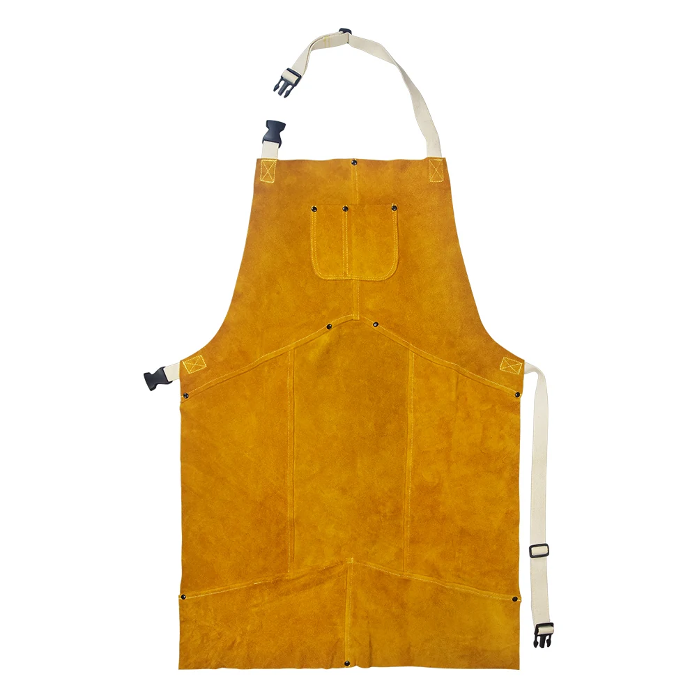 MS-360 split cowhide welding apron front view