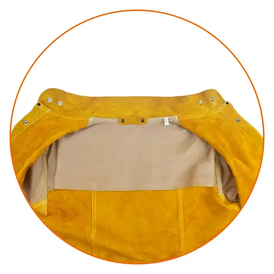 MS-386 leather jacket collar detail