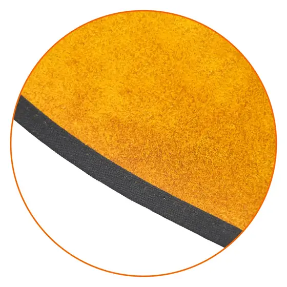 Leather welding cap worn under a helmet