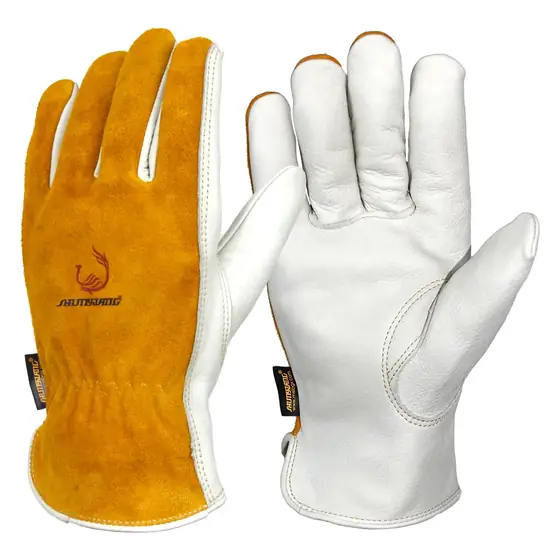 MS-918 grain cowhide driver work gloves