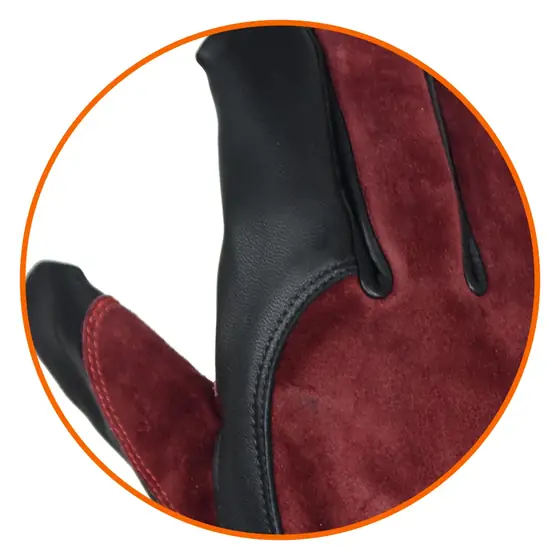 MS-832 welding glove goatskin palm detail