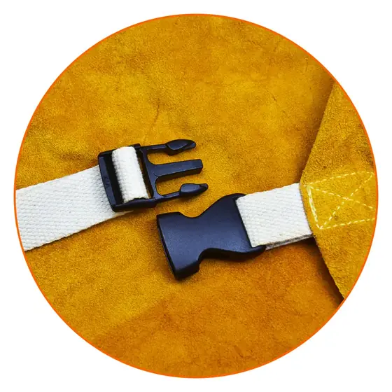 MS-383 leather bib apron full length