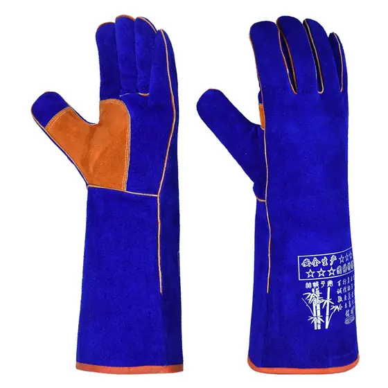 MS-717 split leather welding gloves 16 inch