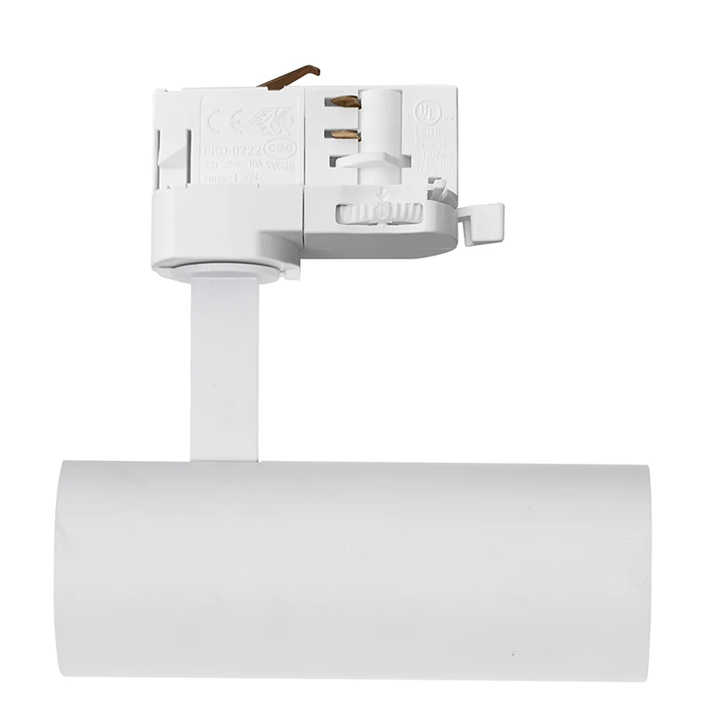 10W four-wire LED track light head in black extruded aluminium housing