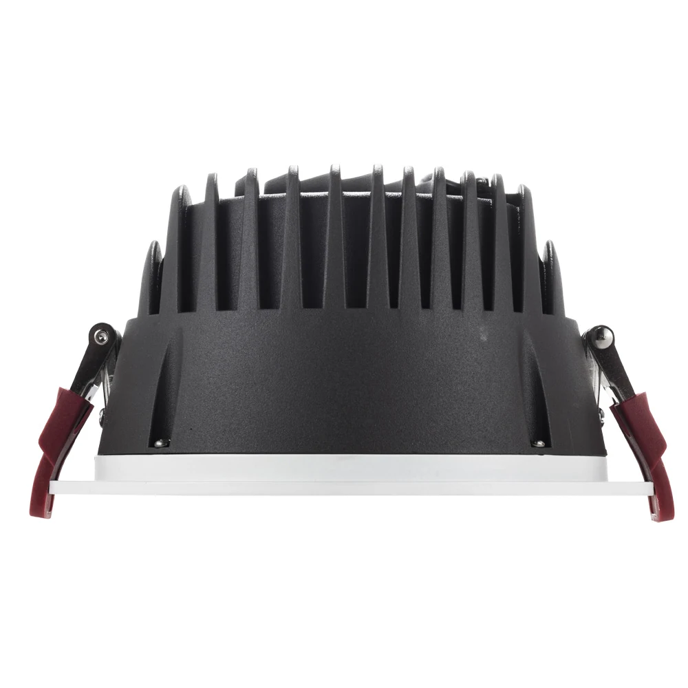 Rear view of recessed downlight showing the wiring entry and IP44 sealing ring