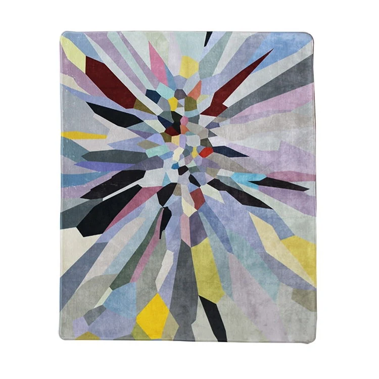 Hot Sale Printed Polyester Velvet Area Rug extra photo