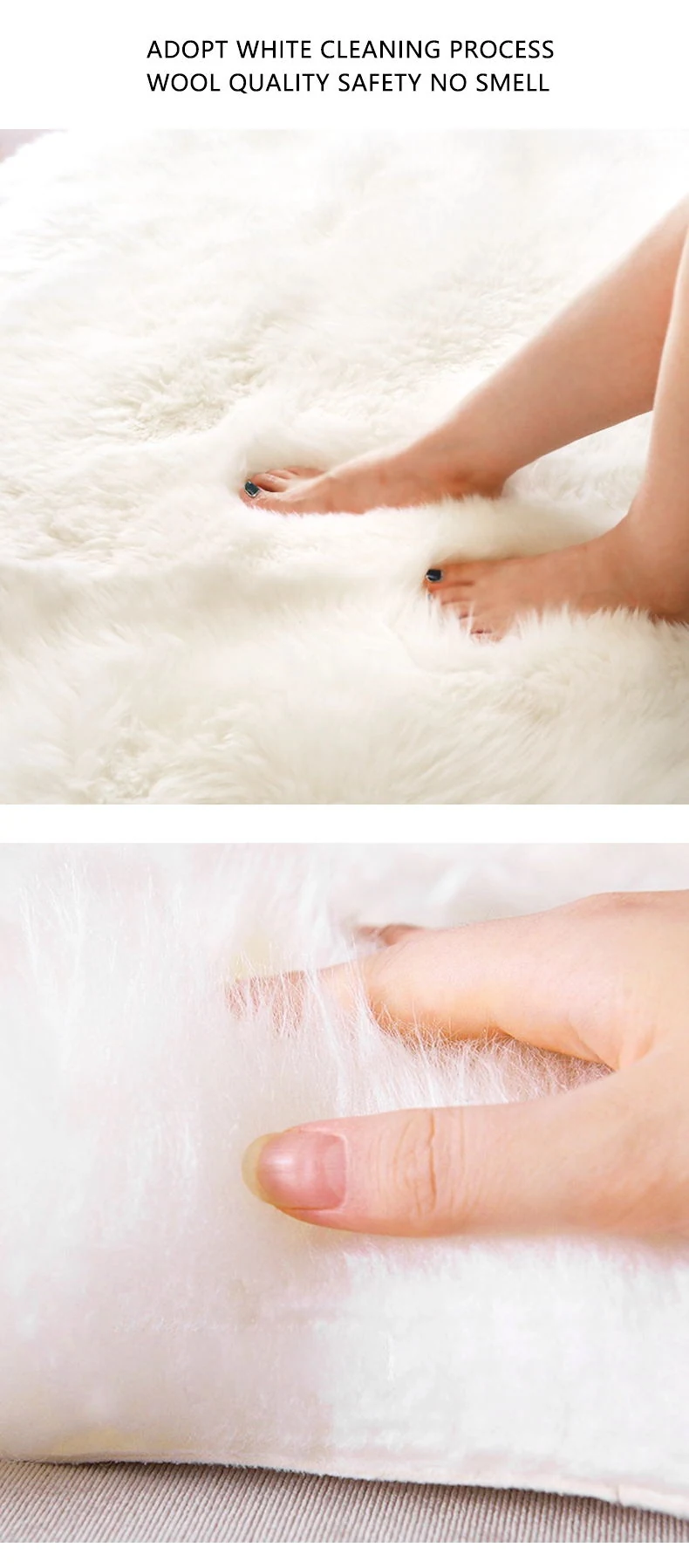 Special Shaped Rabbit Fur Shaggy Rug