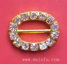 15mmOV - Oval Gold diamante buckle by Shantou Xinfa
