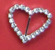 HT15 heart shape rhinestone buckle photo 1