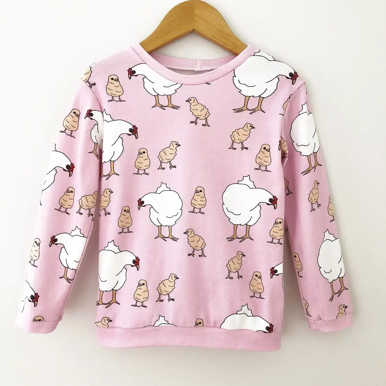 Chick Print Baby Pullover