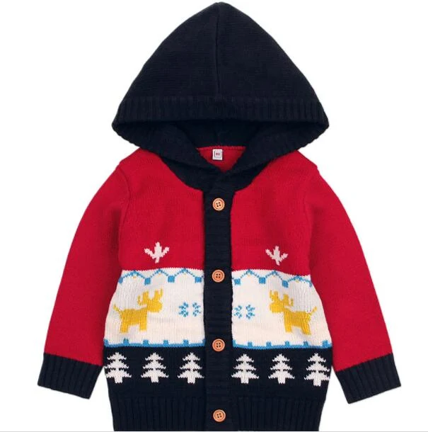 Fair Isle Hooded Cardigan