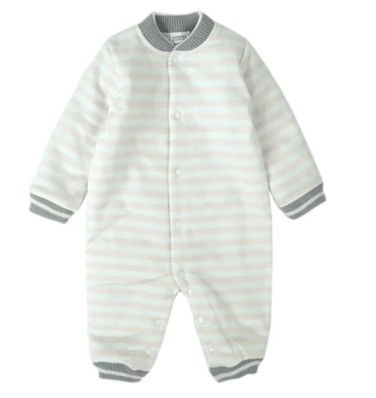 Fine Stripe Layette Romper