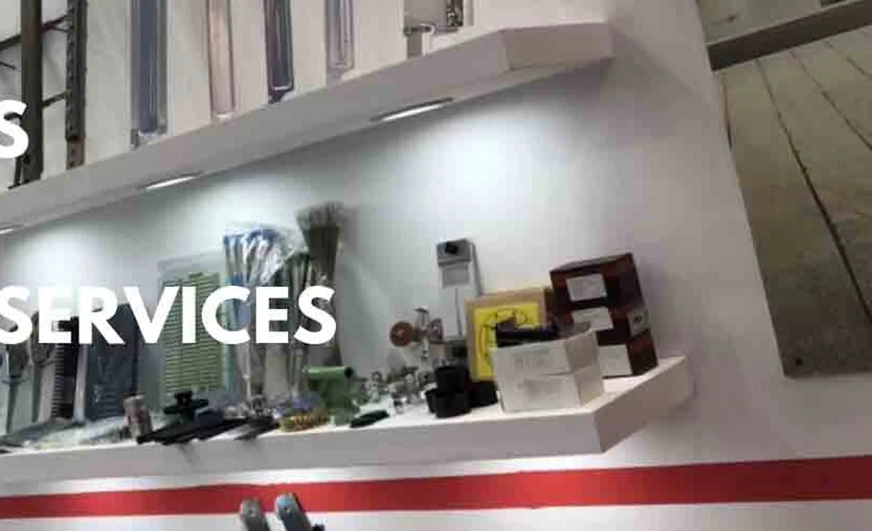 Needle loom spare parts on display at Beijing Huaxiatex Co. Ltd.