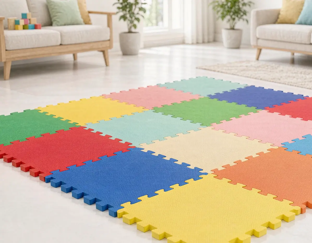 EVA foam play mat safety and material testing