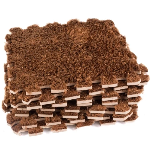 Eco-friendly suede pattern EVA foam mat tile